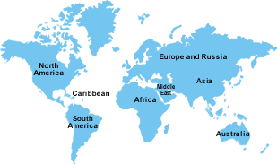 World Map on VisaWorld Limited