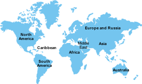 World Map on VisaWorld Limited
