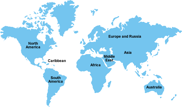 World Map on VisaWorld Limited